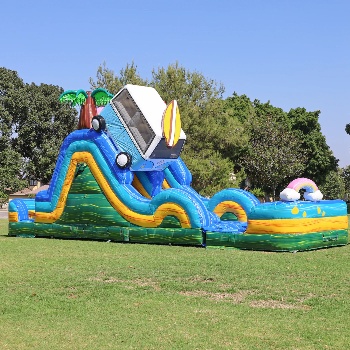 adding a commercial water slide to your business inventory